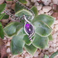 Amethyst in Sterling Silver Pendant