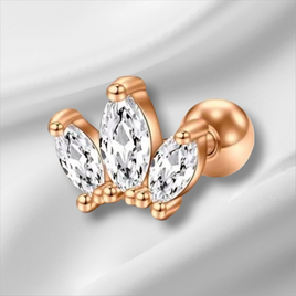 Marquise 3 Cluster Cartilage Bar (Sold Individually)