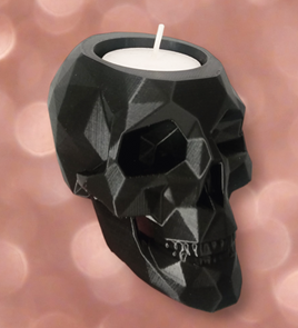 Geometric Skull Candle Holder