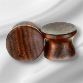 Wood Concave Plugs (Pair)