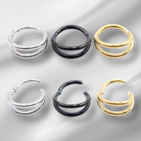 Double Stacked Hinged Segment Ring (Sold Individually)