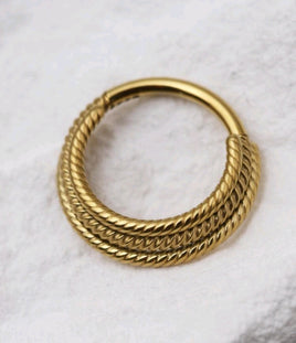 Braided Stacked Hinged Segment Ring (Sold Individually)