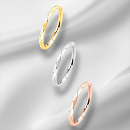 Faceted Hinged Segment Ring (Sold Individually)