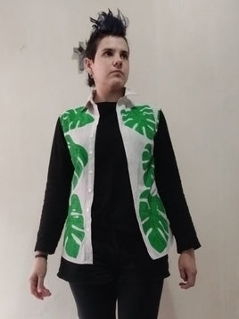 Monstera Sleeveless Shirt