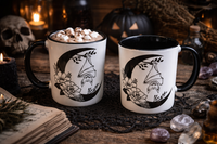 Bat Moon Black/White Mug