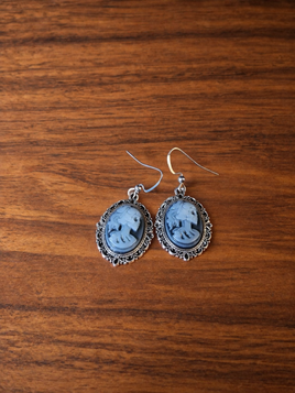 Skeleton Cameo Earrings (Pair)