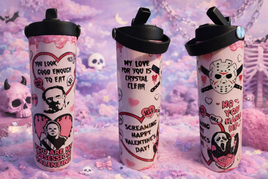 Horror Characters Valentine's Tumbler
