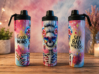 Good Moms Say Bad Words Skeleton Tumbler