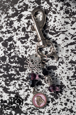 Pastel Goth Skull Bag Charm