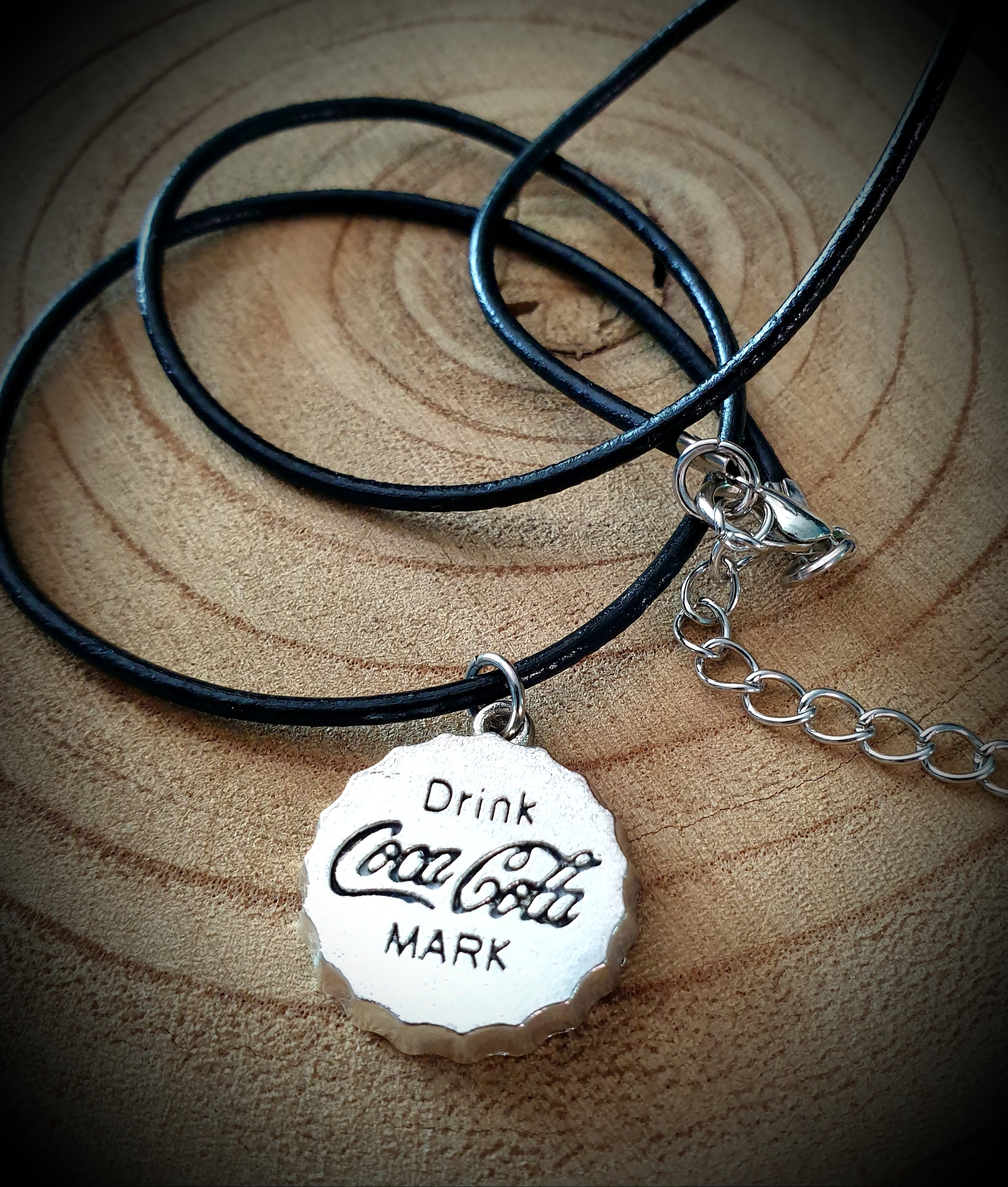 Coca-Cola Sea Glass Leather Necklace - The Spotted Door