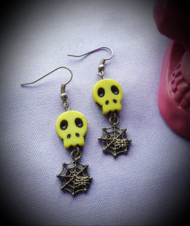 Skull & Spiderweb Earrings