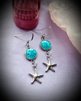 Mermaid Scale & Charm Earrings