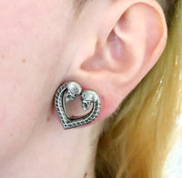 Skeleton Heart Tunnels ~ Pair